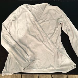 Lulu lemon white long sleeve wrap top. Size 6!
